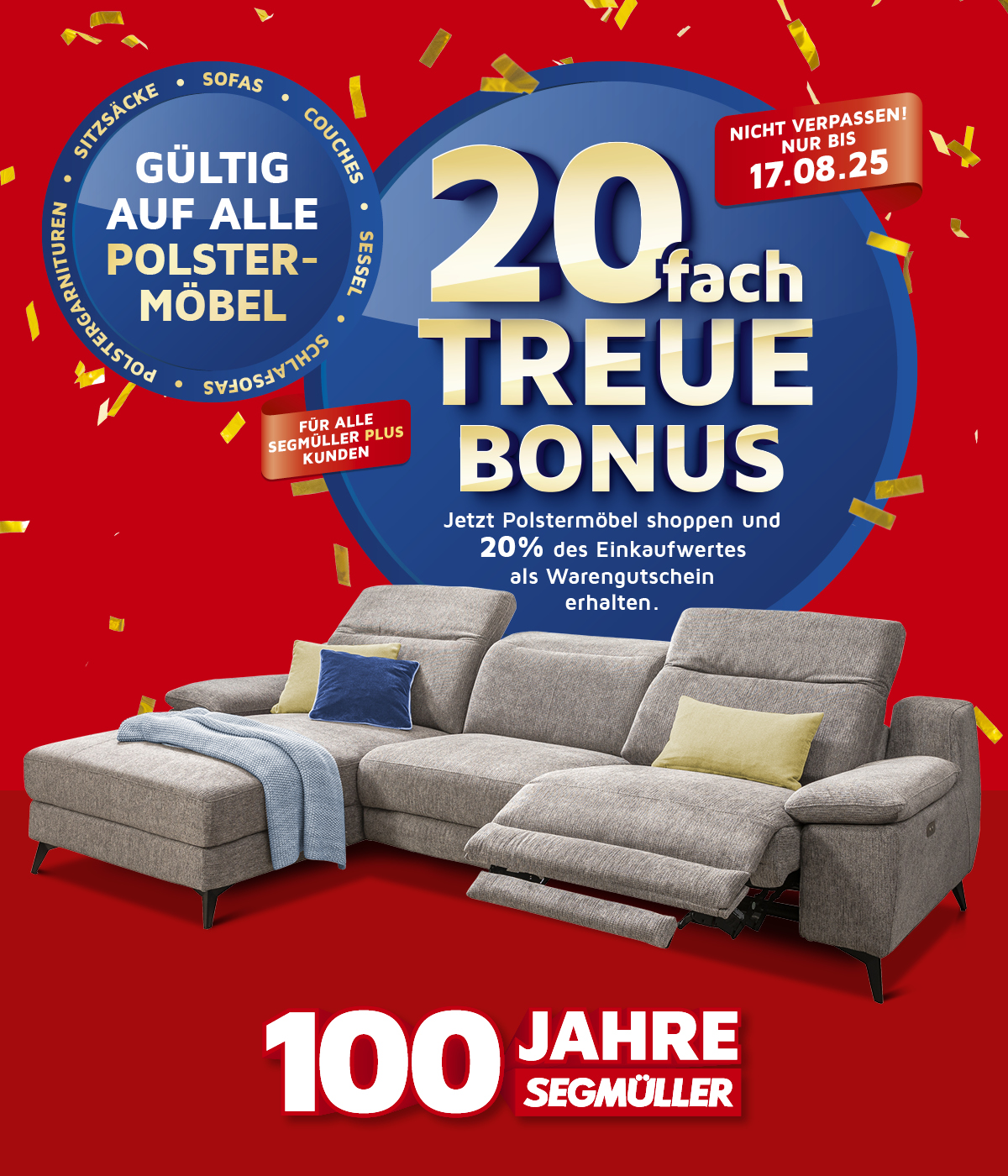 20-fach Treue-Bonus auf Polstermöbel